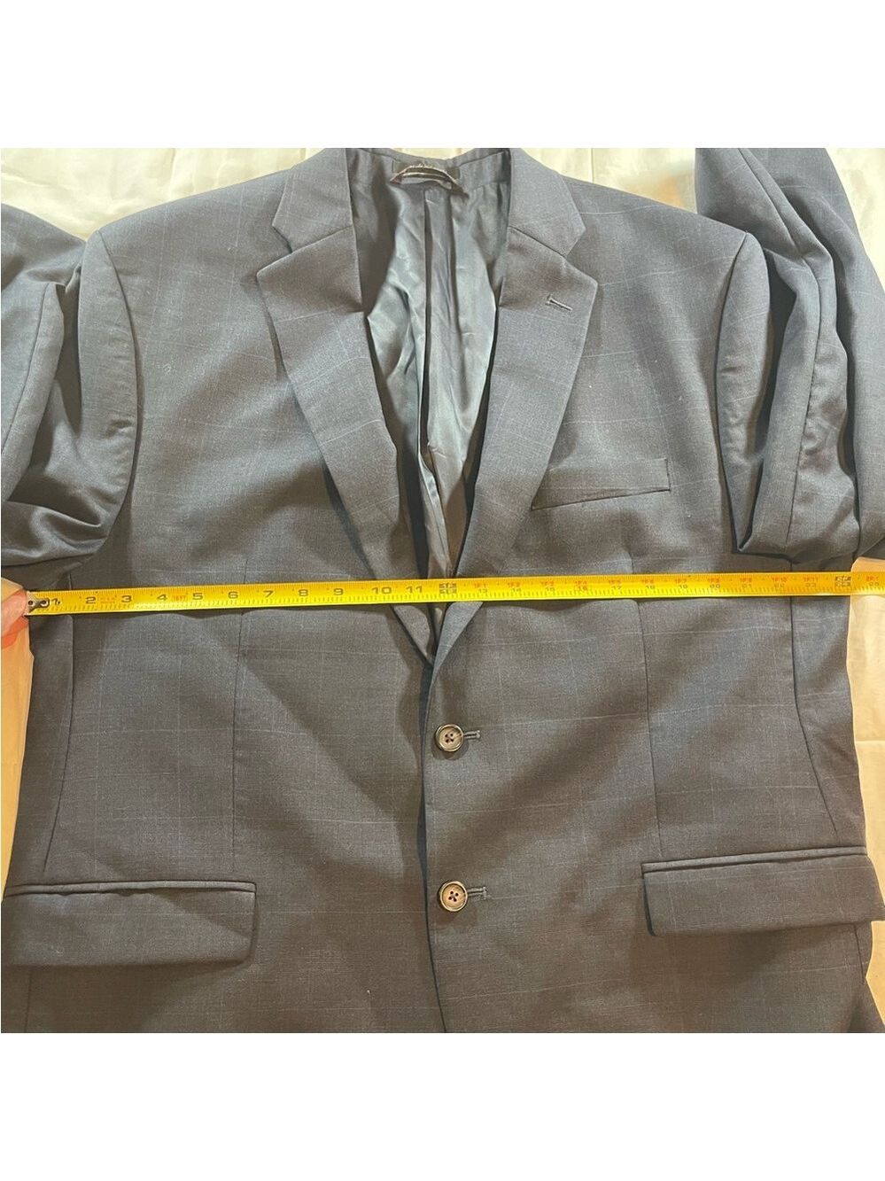 Lauren Ralph Lauren Mens 100% Wool Suit Jacket Blazer Size 48R Two Button Black - Picture 7 of 15